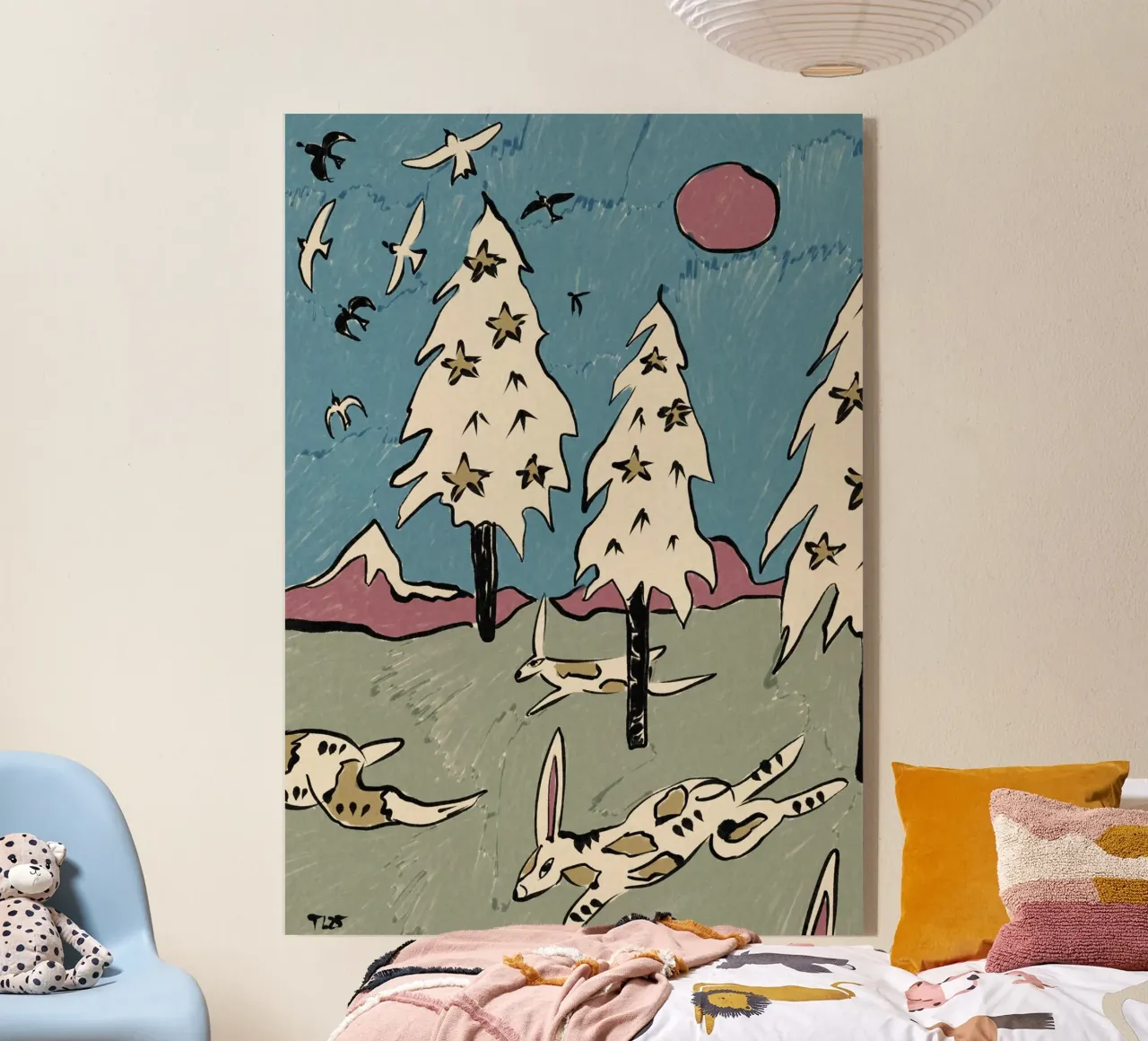 Hare Forest acrylic glass by Raipa Studio