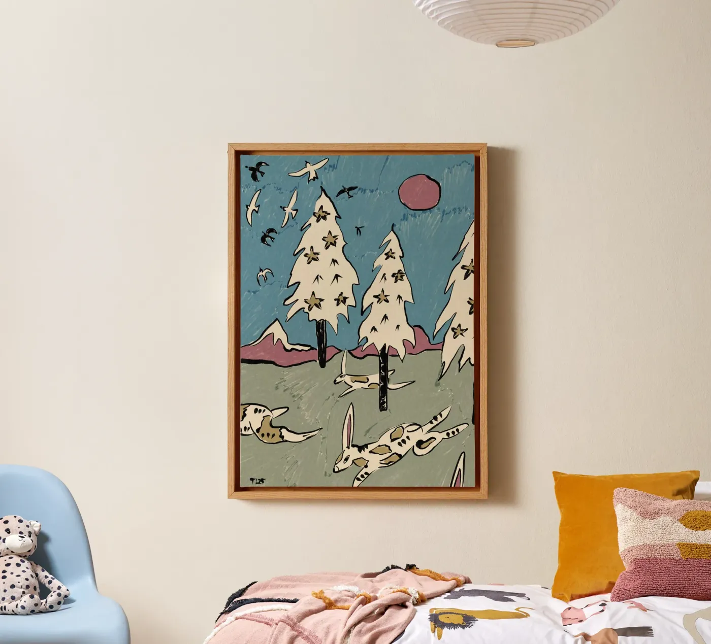 Hare Forest canvas van Raipa Studio