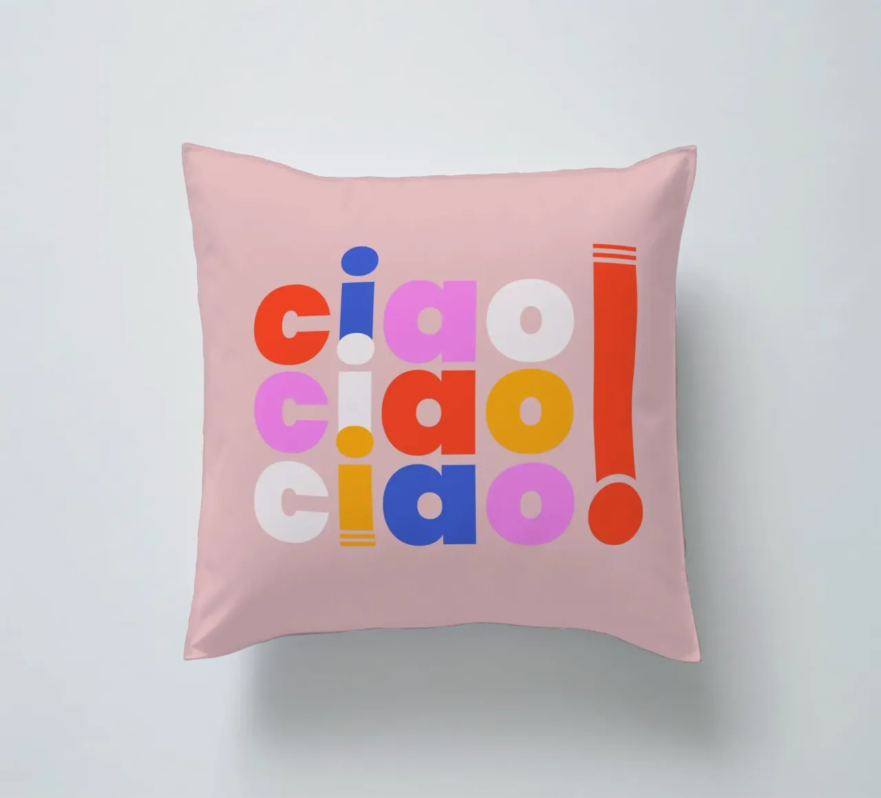 Ciao Retro Pop Art Quote cuscino da showmemars