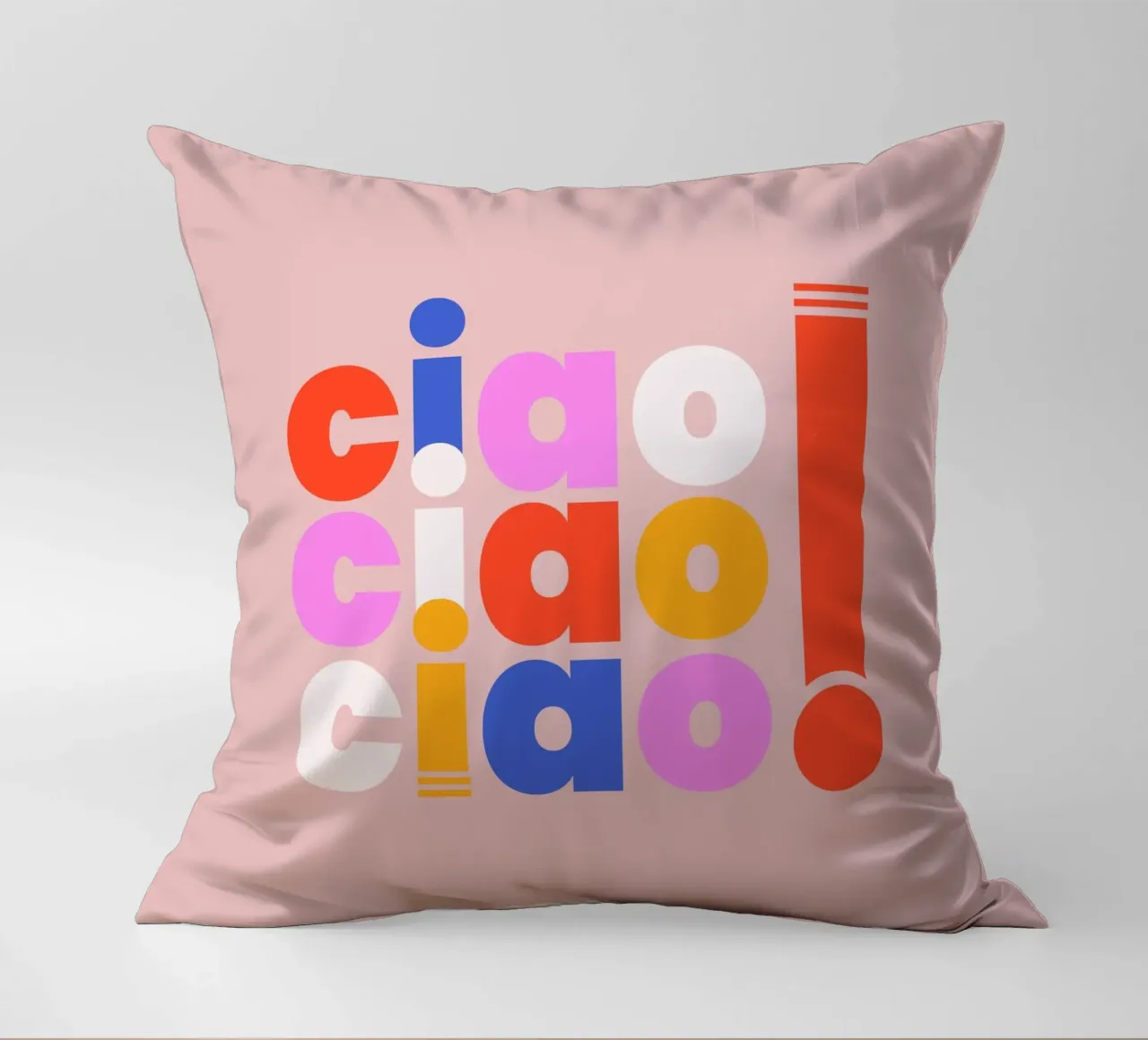 Ciao Retro Pop Art Quote cuscino da showmemars