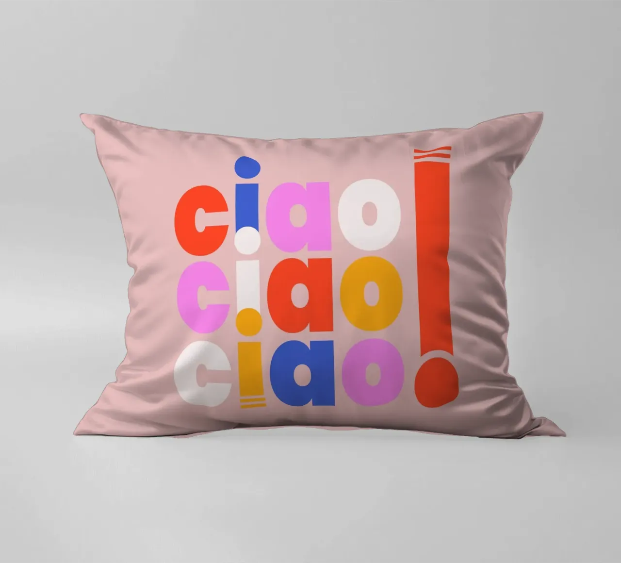 Ciao Retro Pop Art Quote cuscino da showmemars