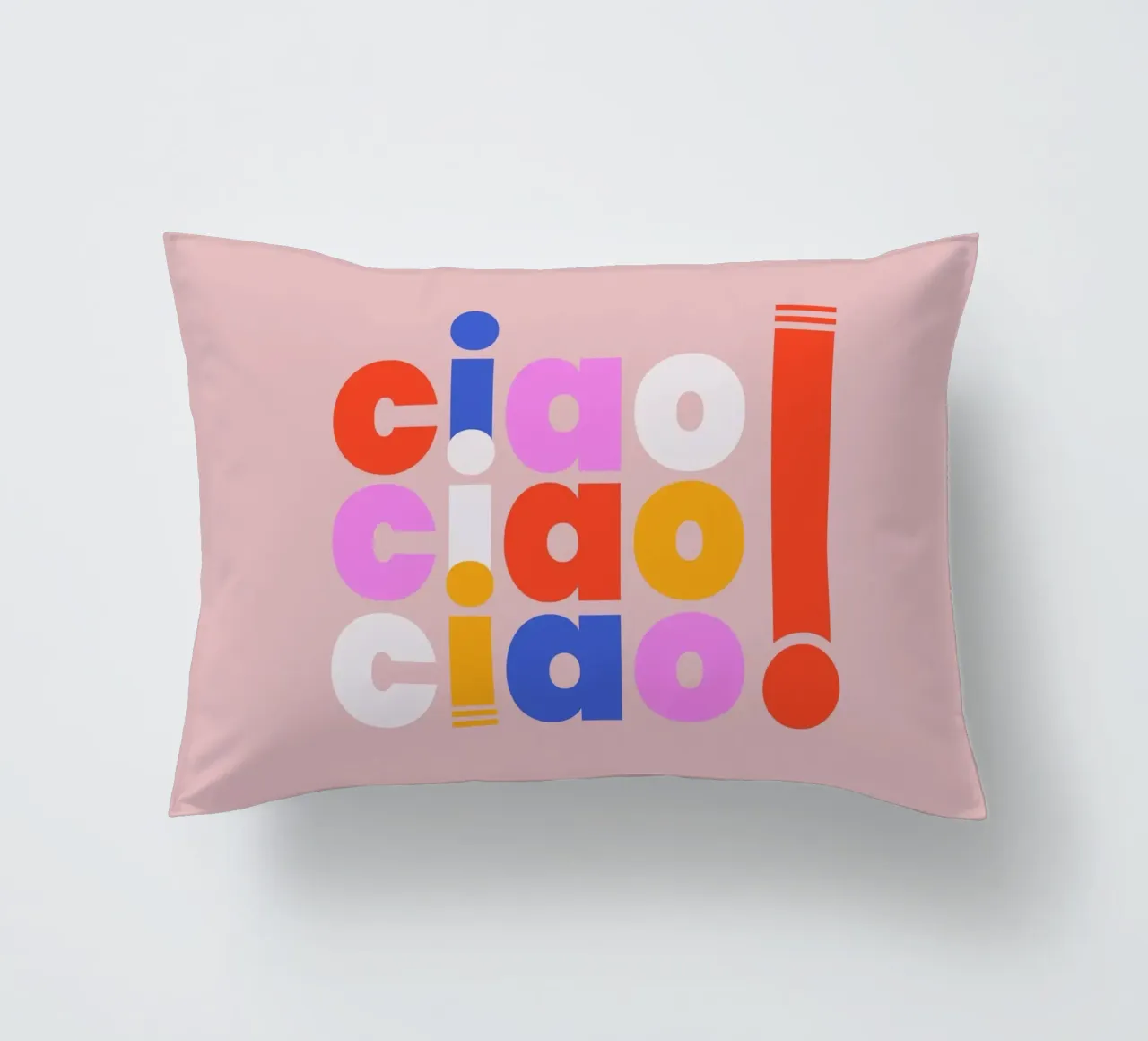 Ciao Retro Pop Art Quote cuscino da showmemars