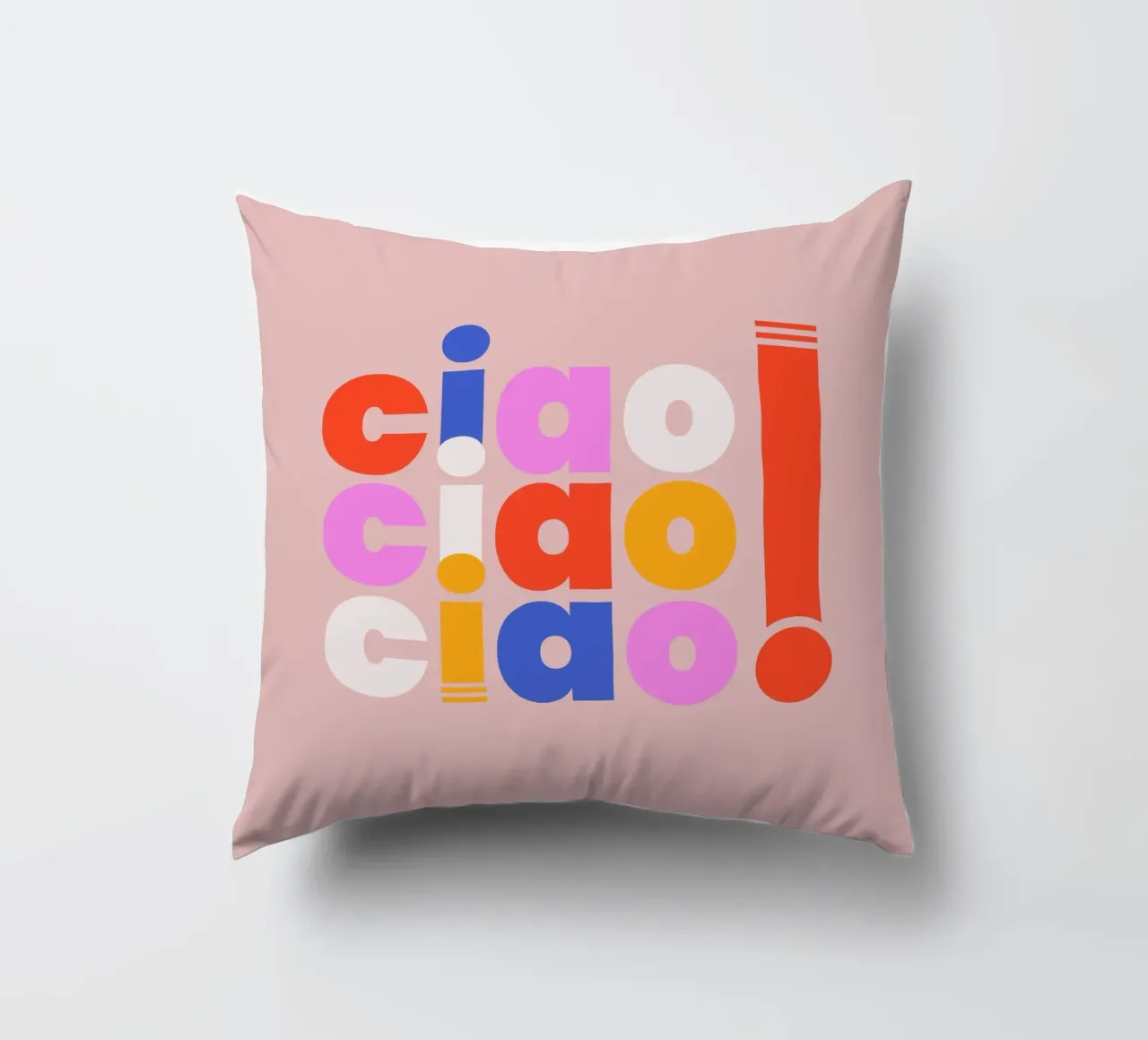 Ciao Retro Pop Art Quote cuscino da showmemars