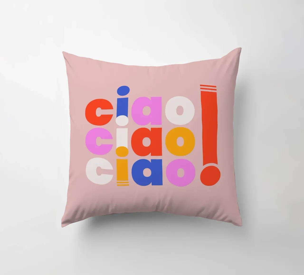 Ciao Retro Pop Art Quote cuscino da showmemars