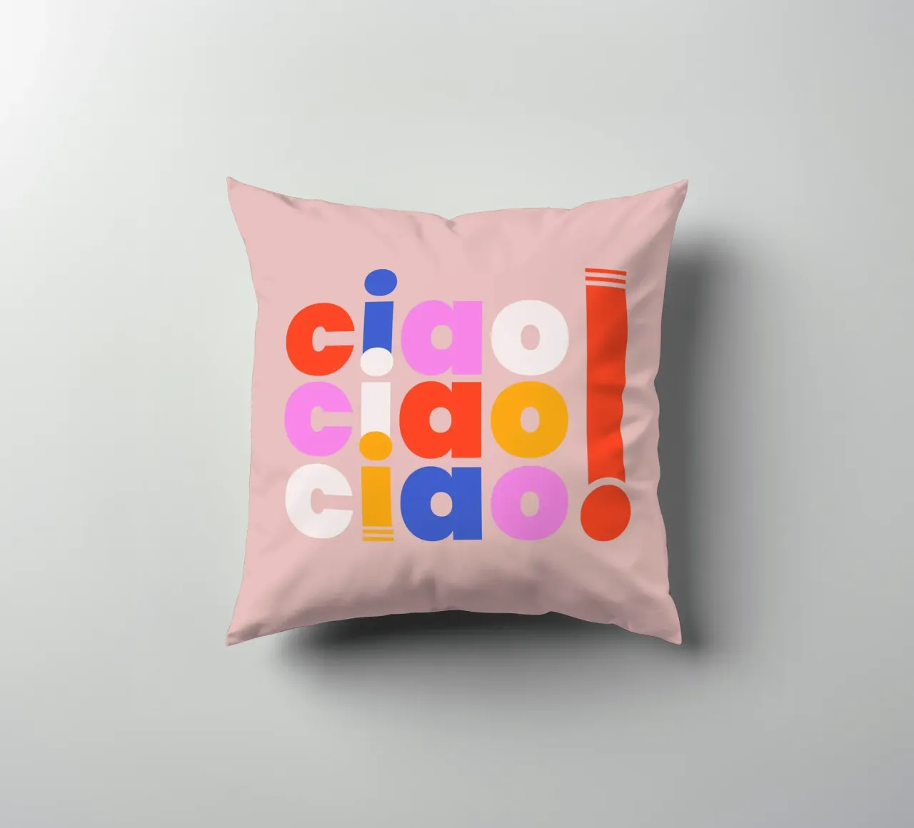 Ciao Retro Pop Art Quote cuscino da showmemars