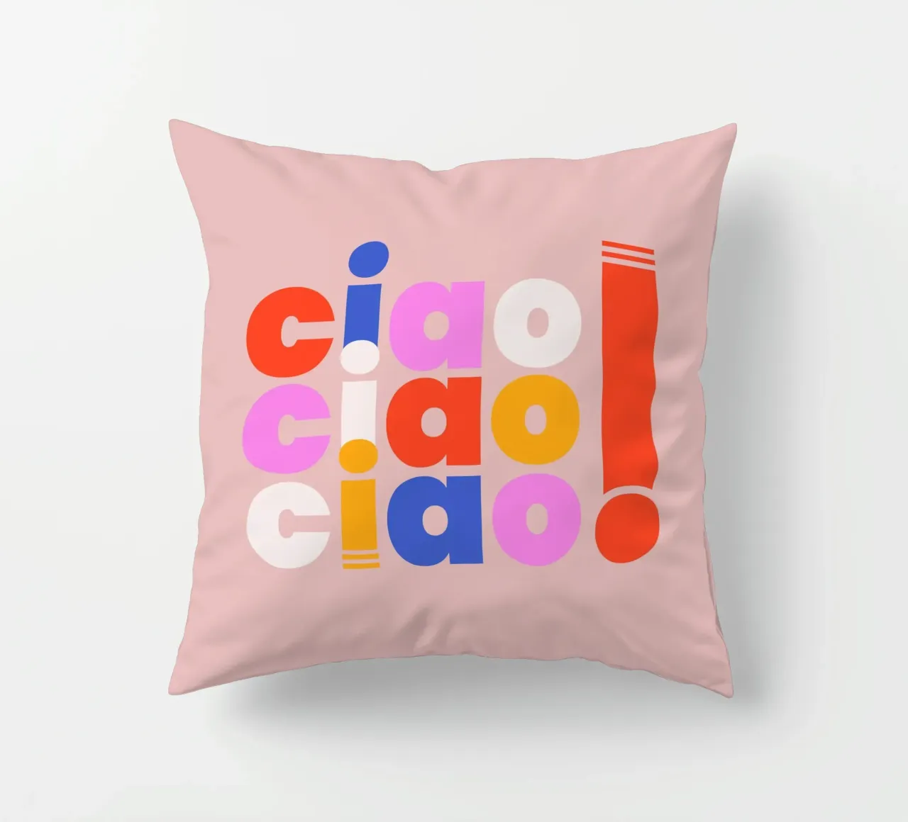 Ciao Retro Pop Art Quote cuscino da showmemars