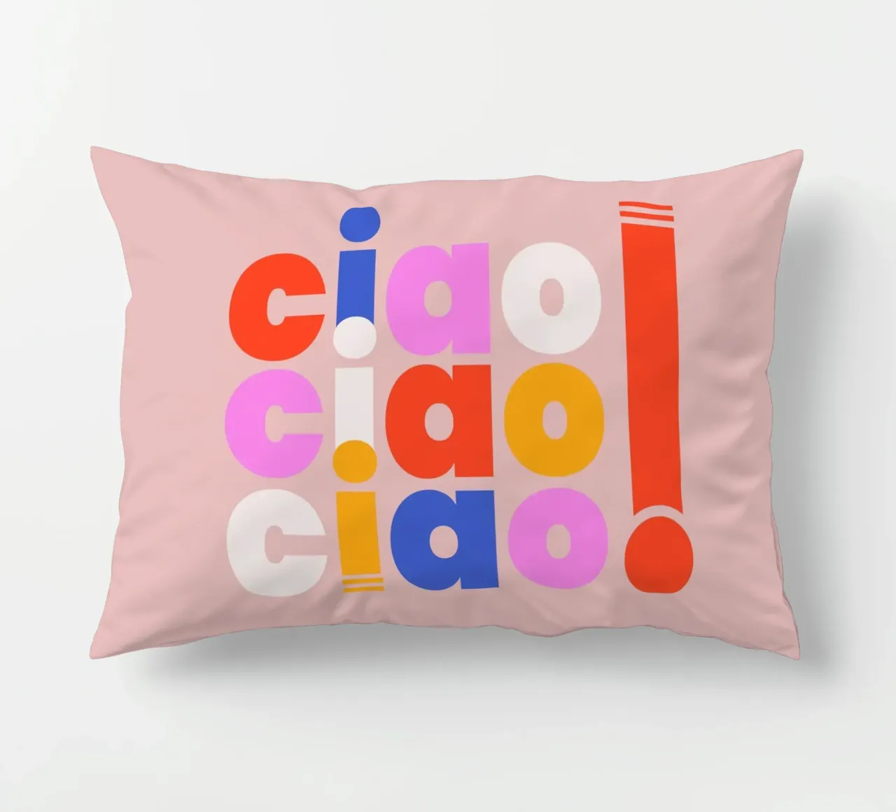 Ciao Retro Pop Art Quote cuscino da showmemars
