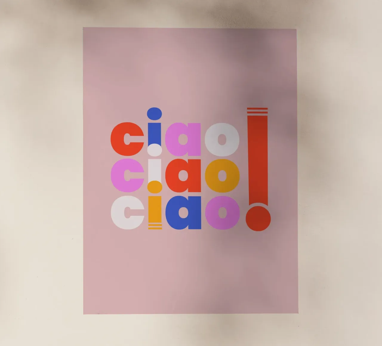 Ciao Retro Pop Art Quote pellicola backlit da showmemars