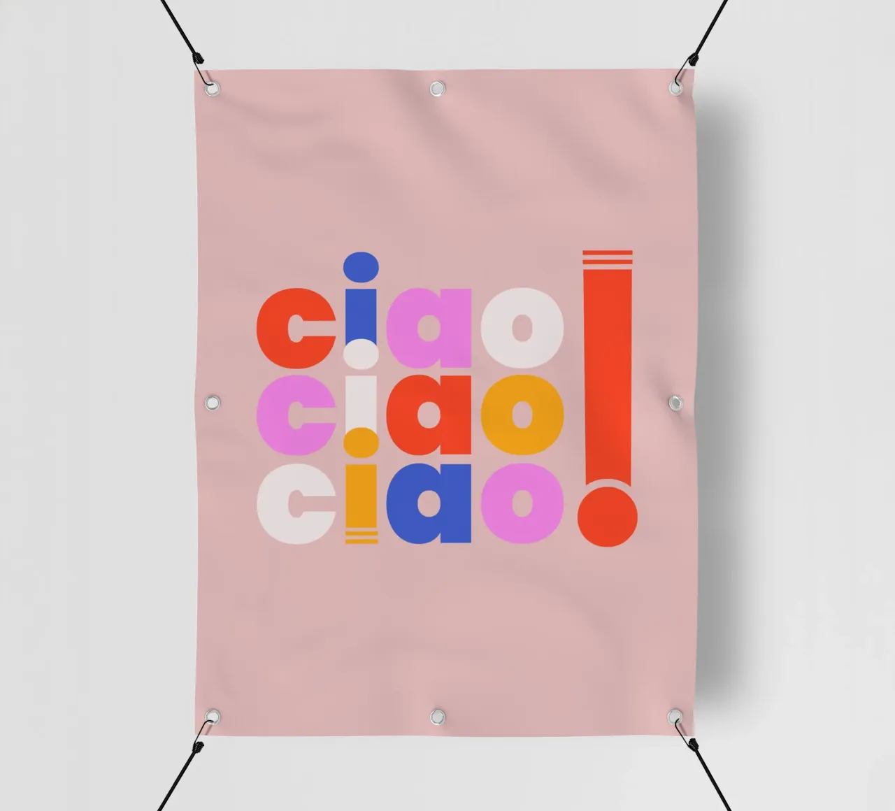 Ciao Retro Pop Art Quote telo in pvc da showmemars