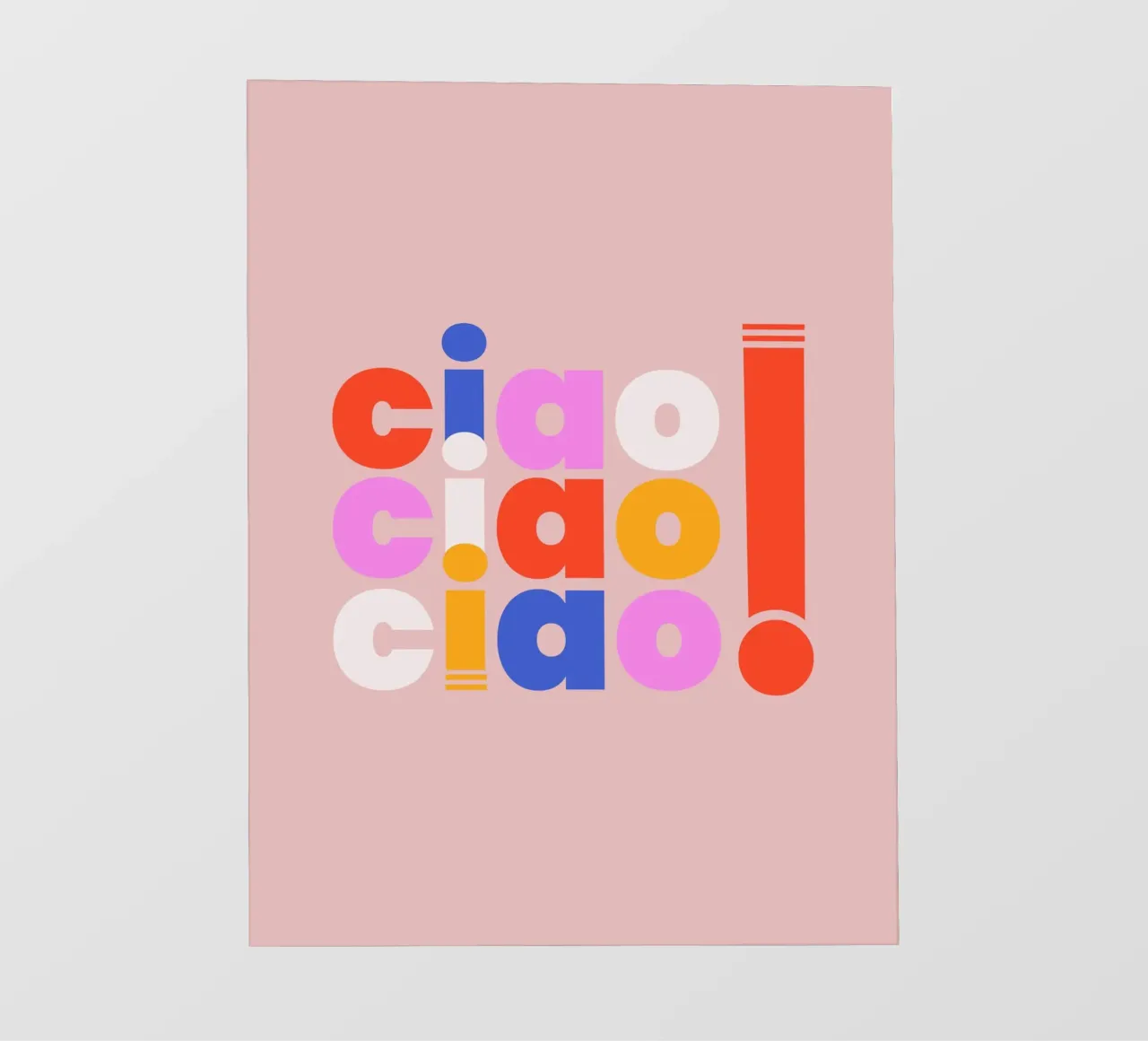 Ciao Retro Pop Art Quote telo in pvc da showmemars