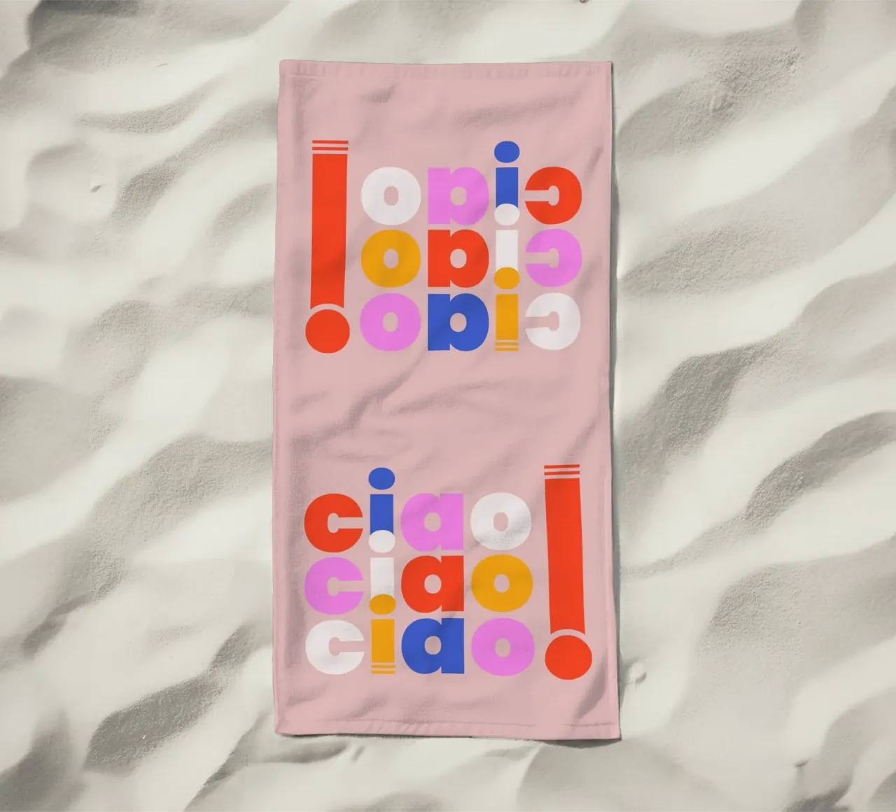 Ciao Retro Pop Art Quote telo mare da showmemars