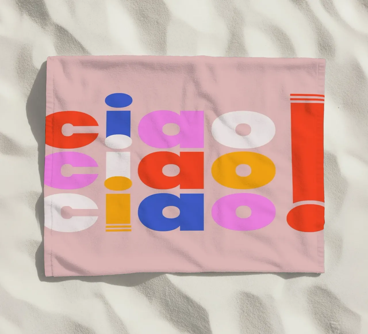 Ciao Retro Pop Art Quote telo mare da showmemars