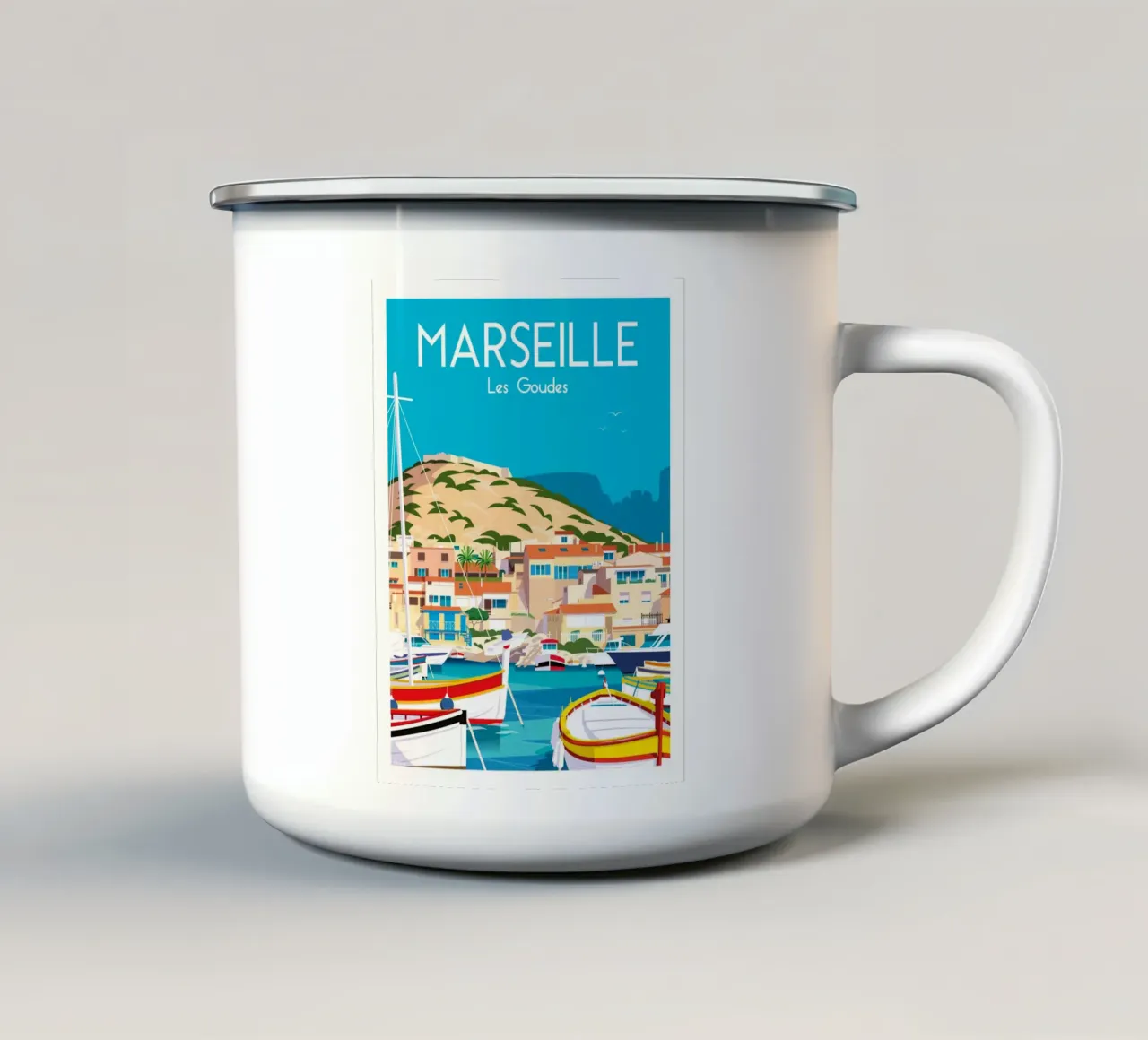 Marsiglia tazza in smalto da Raphaël Delerue