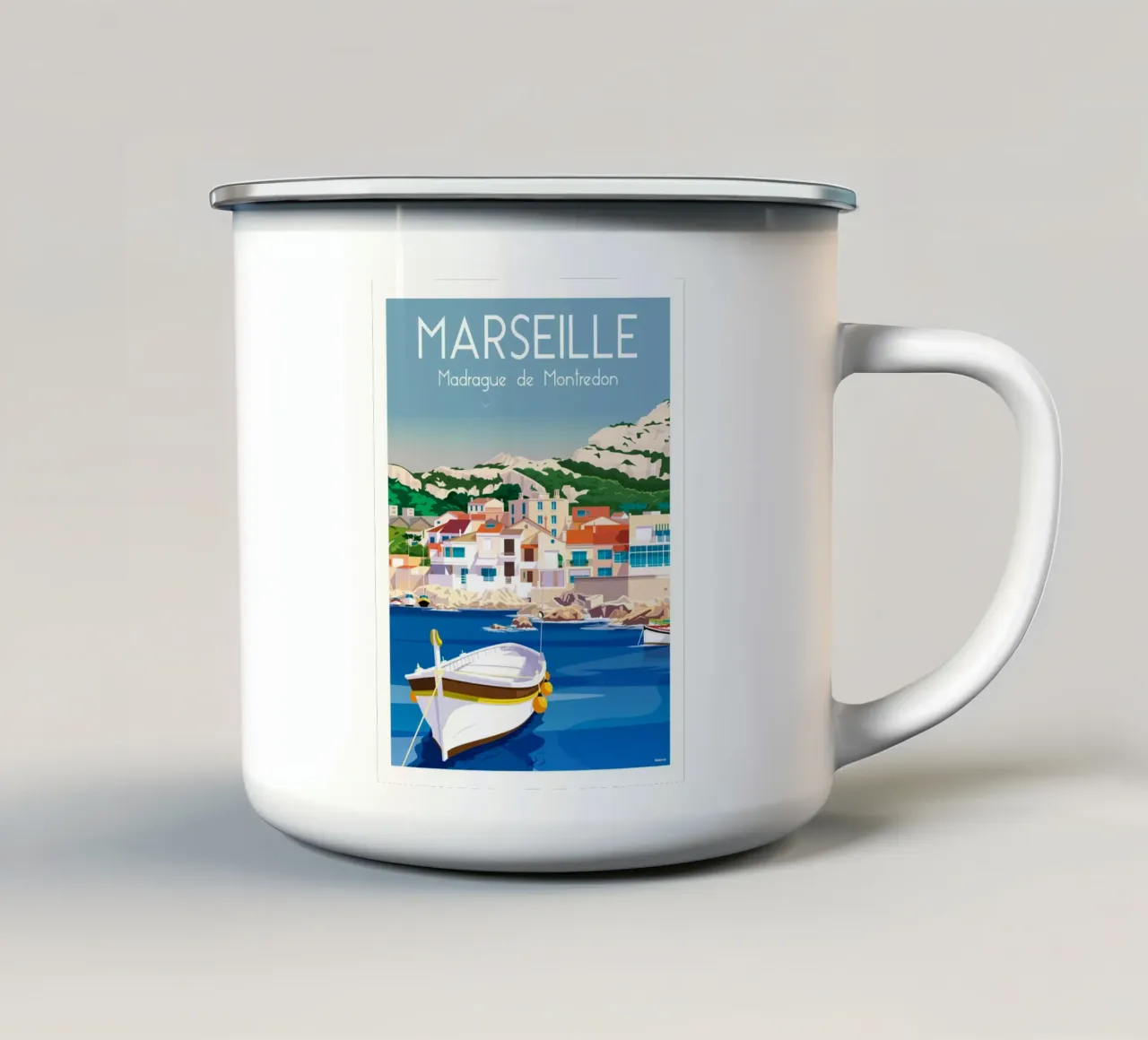 Marsiglia tazza in smalto da Raphaël Delerue