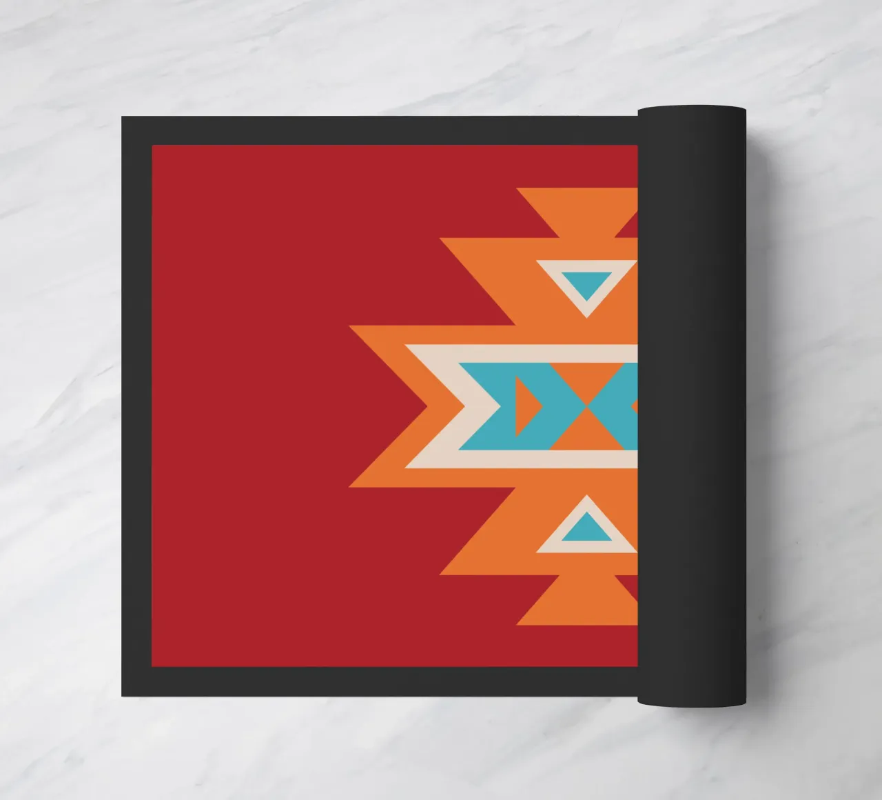 Geometric ethnic pattern doormat by Petra Lang - Design