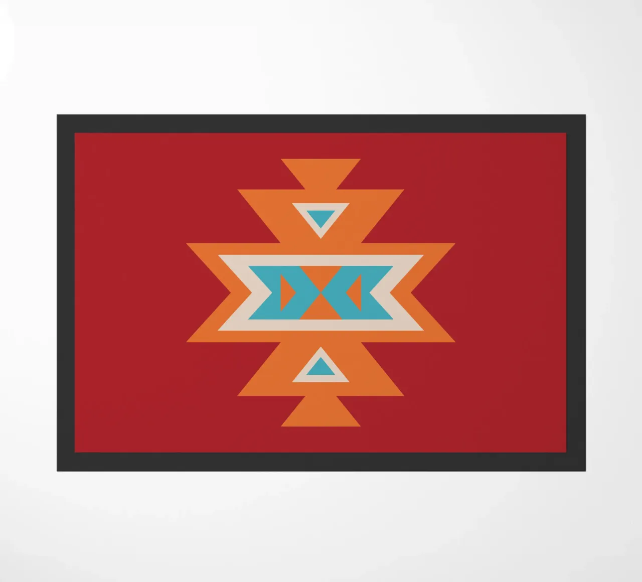 Geometric ethnic pattern doormat by Petra Lang - Design