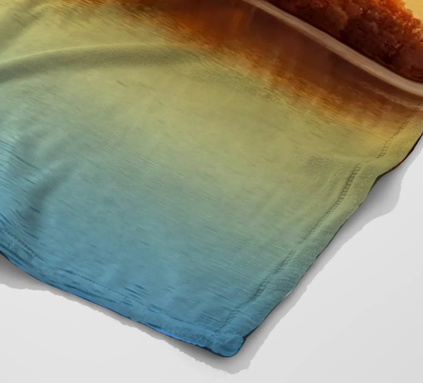 Sunset in autumn fleece blanket by Atteloi