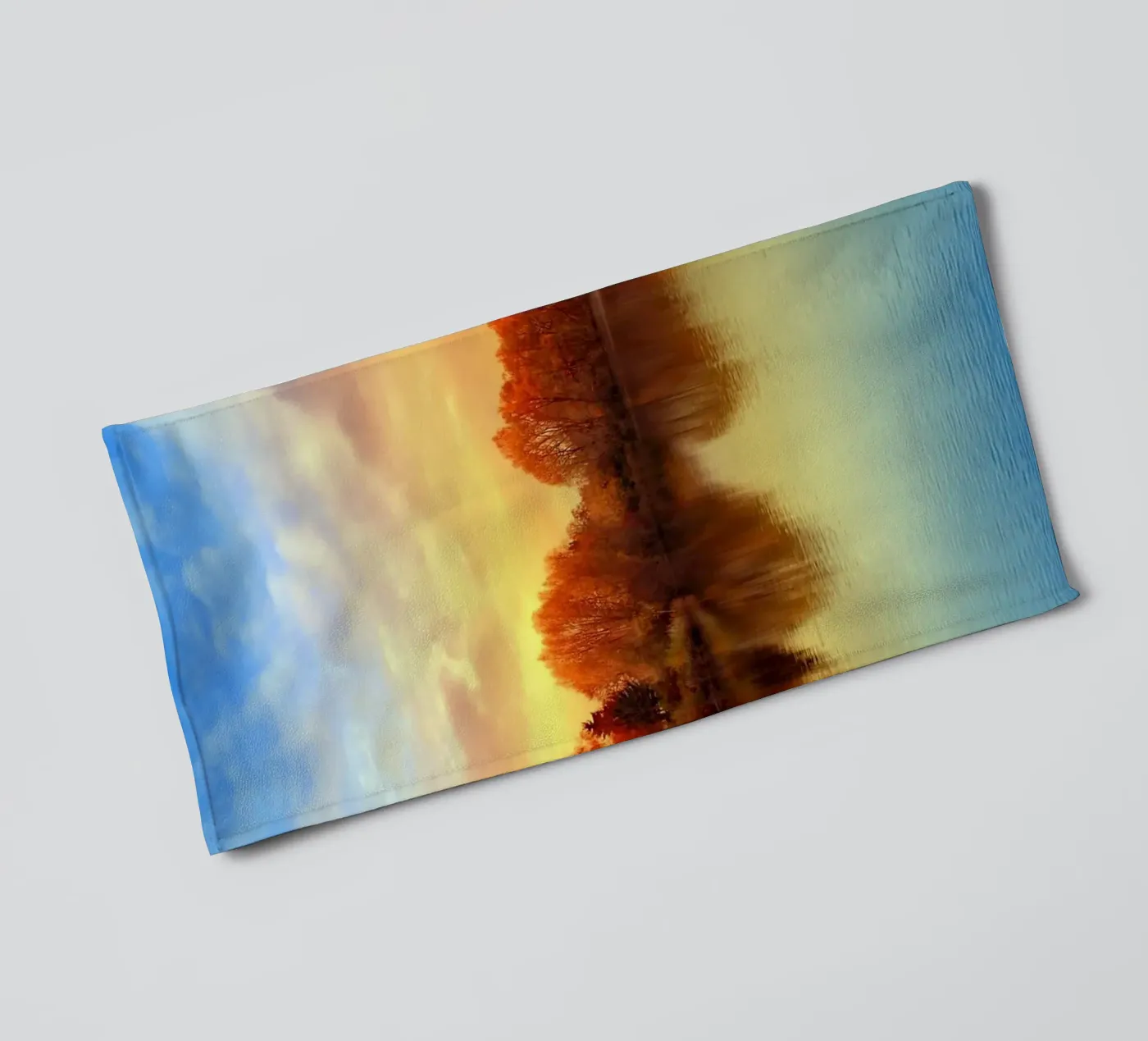 Sunset in autumn towel by Atteloi