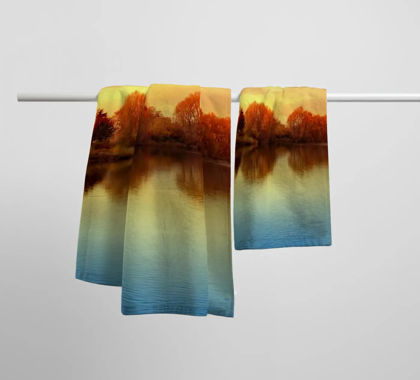 Sunset in autumn towel by Atteloi