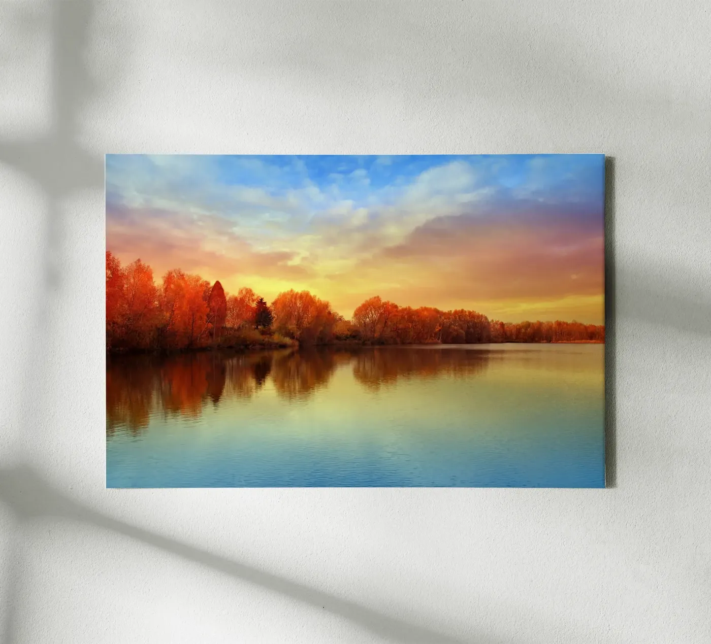 Sunset in autumn canvas by Atteloi