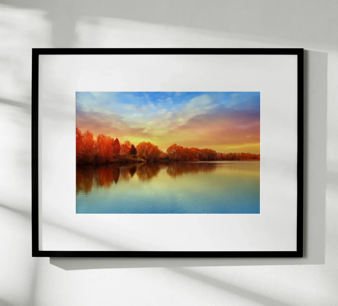 Sunset in autumn poster by Atteloi