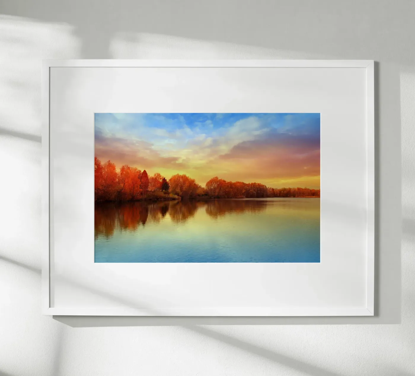 Sunset in autumn poster by Atteloi