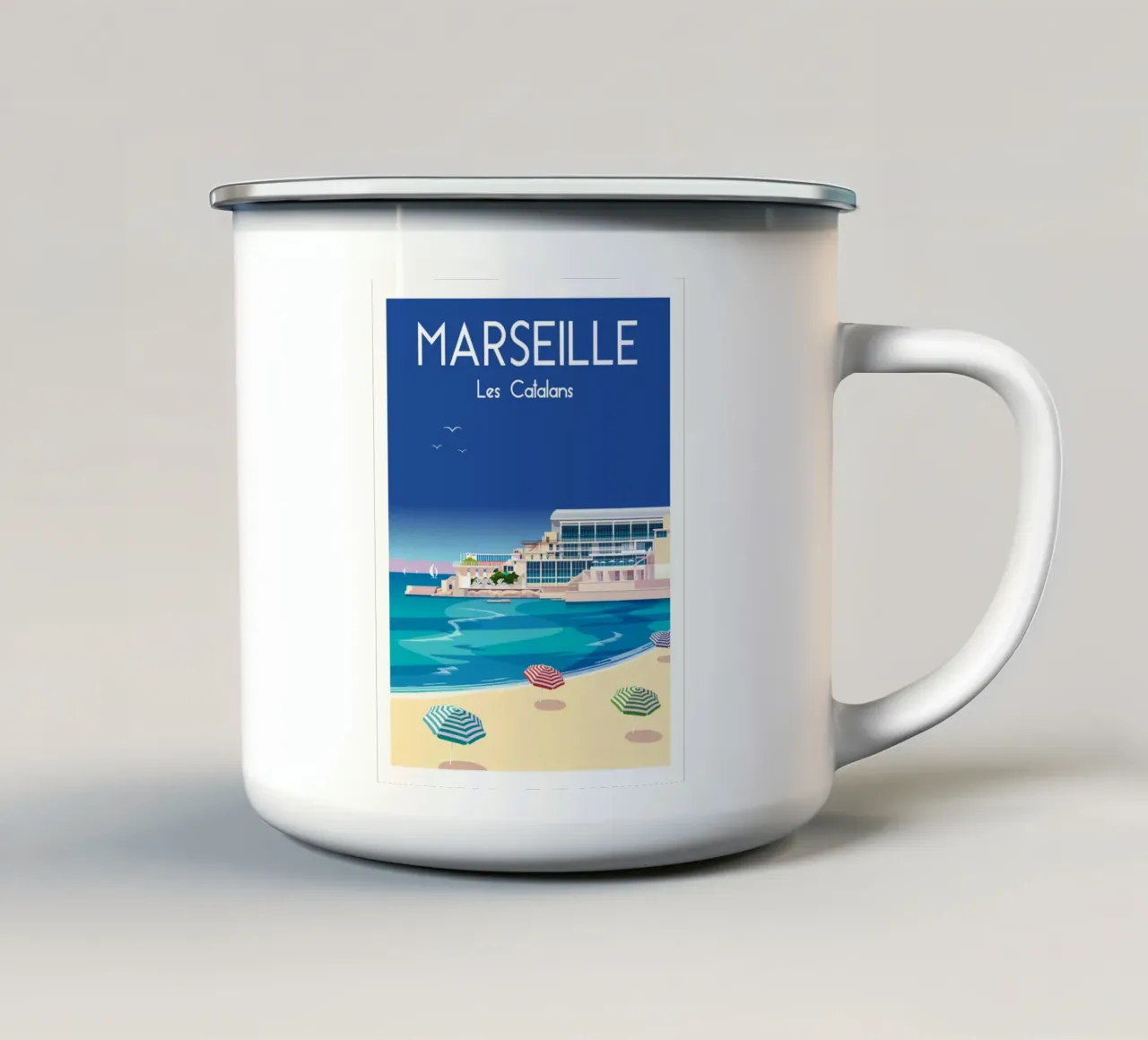 Marsiglia tazza in smalto da Raphaël Delerue