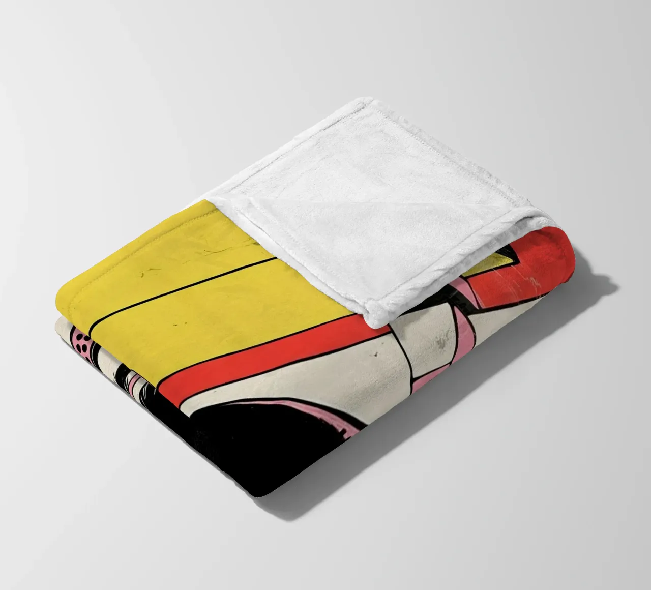 Giradischi retrò in stile pop art colorato coperta in pile da Plain Thoughts