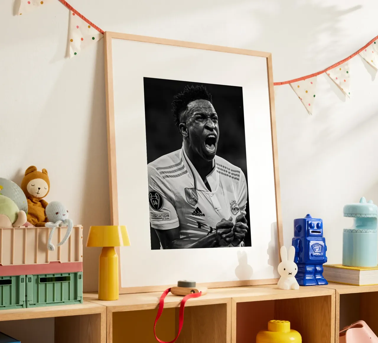 Vinícius Júnior poster da Black White Poster