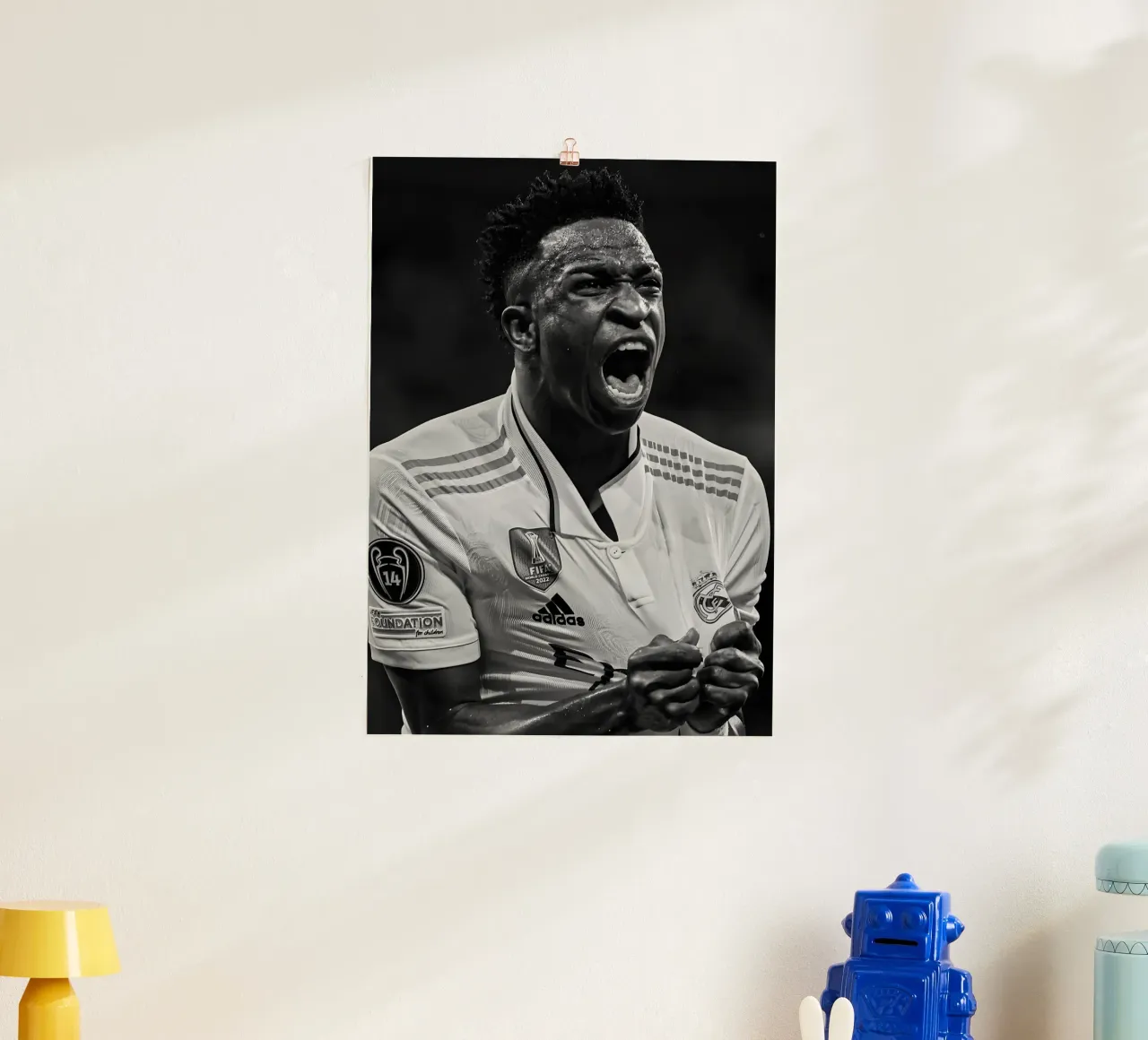 Vinícius Júnior poster da Black White Poster