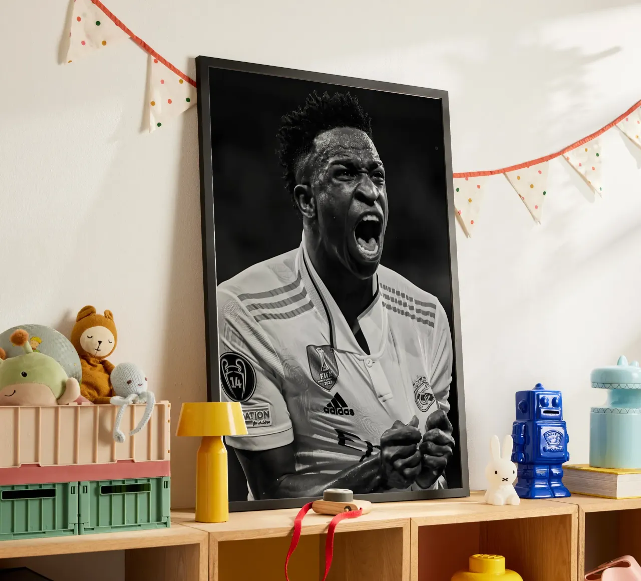 Vinícius Júnior poster da Black White Poster