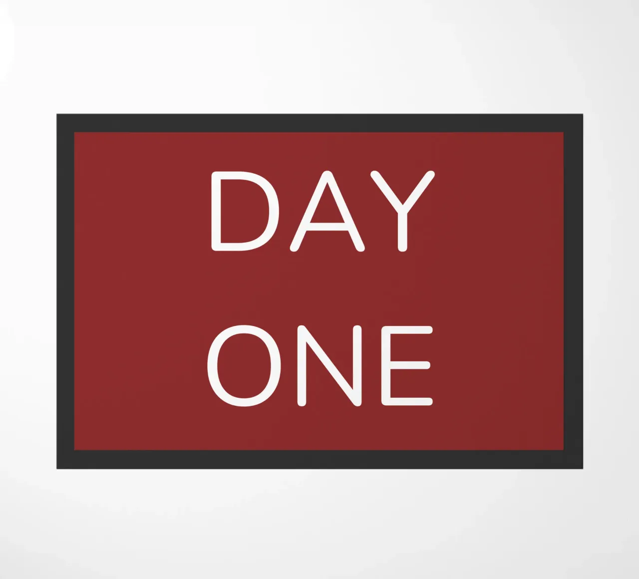 DAY ONE doormat by Simple