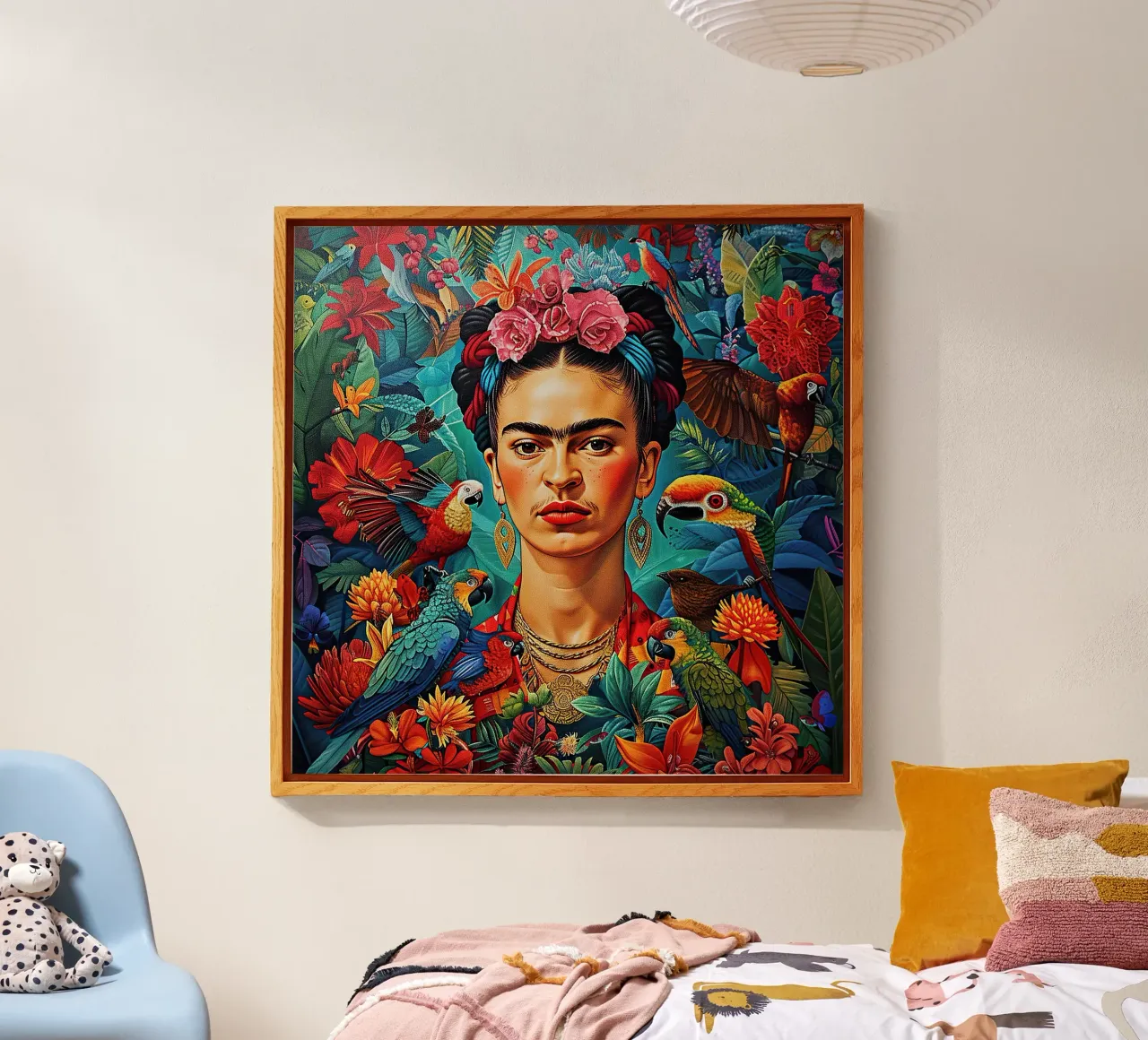 Frida Kahlo "Brave Expressions" acrylic glass by Fantasias Florales