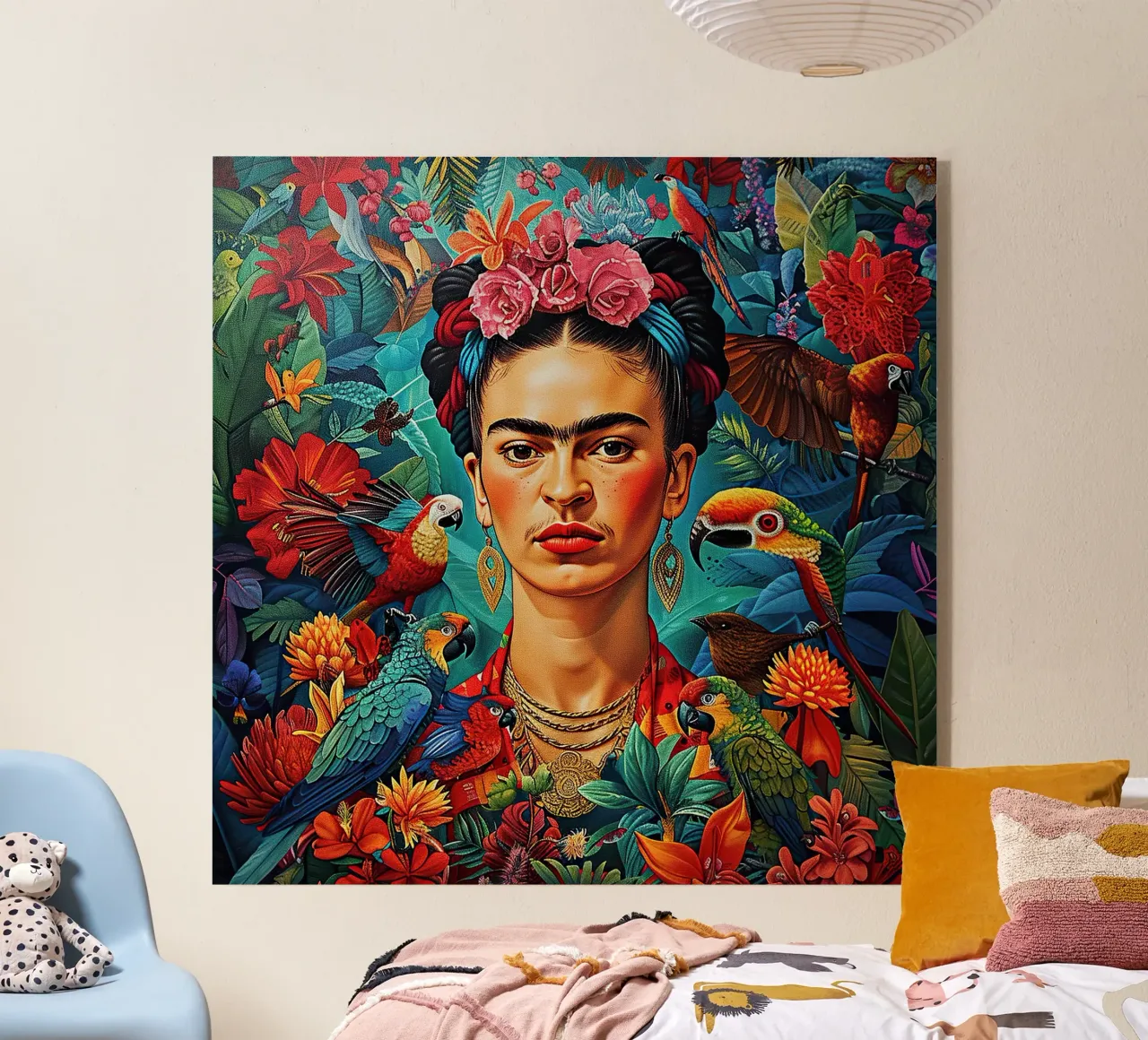 Frida Kahlo "Brave Expressions" acrylic glass by Fantasias Florales