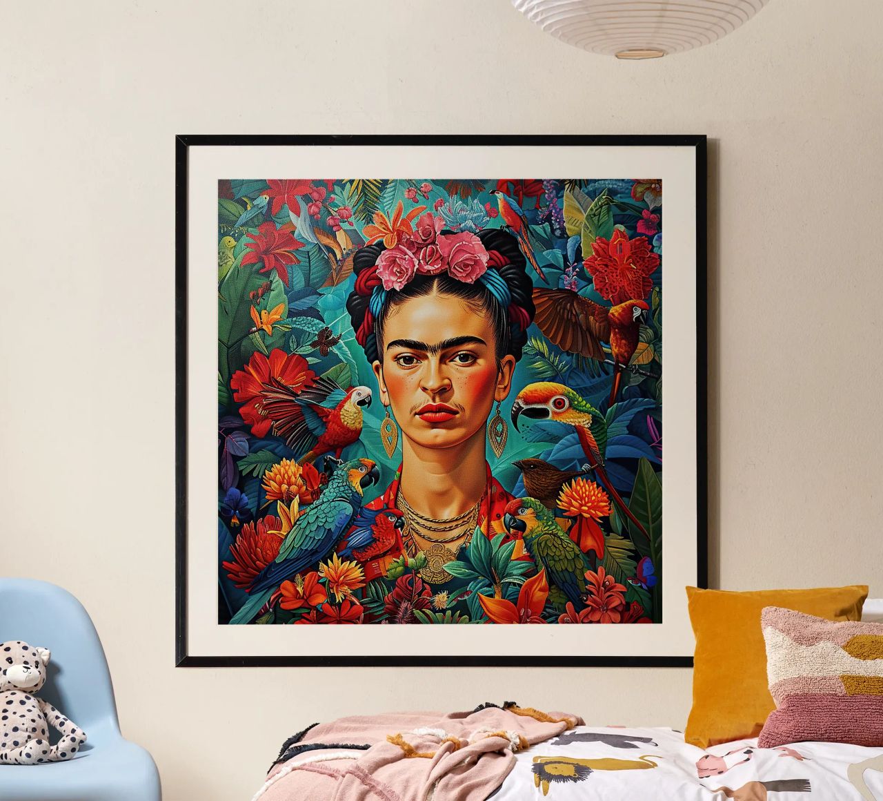 Frida Kahlo "Brave Expressions" poster de Fantasias Florales