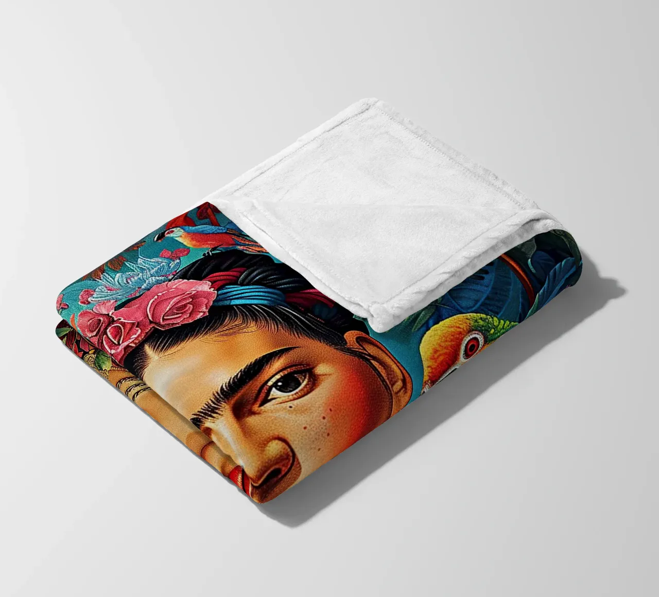 Frida Kahlo "Brave Expressions" coperta in pile da Fantasias Florales