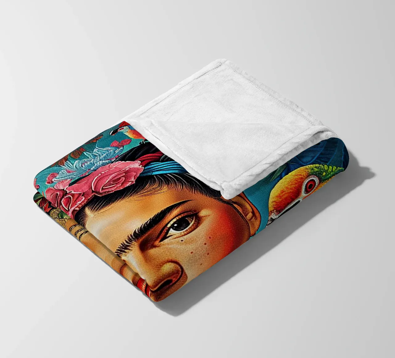 Frida Kahlo "Brave Expressions" coperta in pile da Fantasias Florales