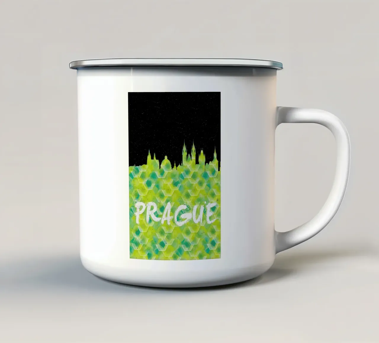 Prague tazza in smalto da Danny Ivan