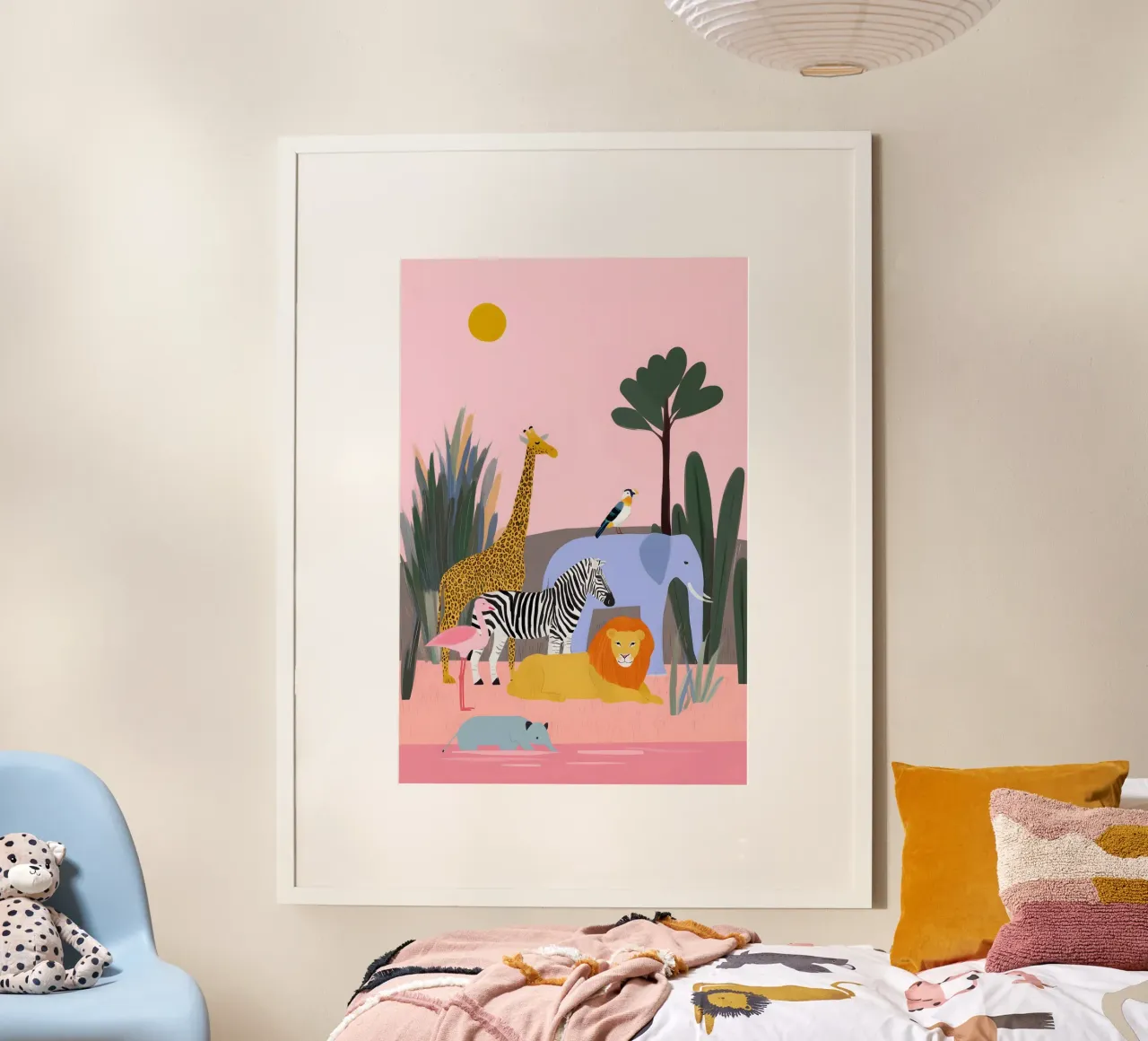 Safari Friends Poster von Vibrant Berry Studio