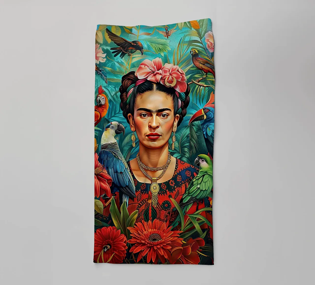 Frida Kahlo "Colors of Courage" asciugamano da bagno da Fantasias Florales