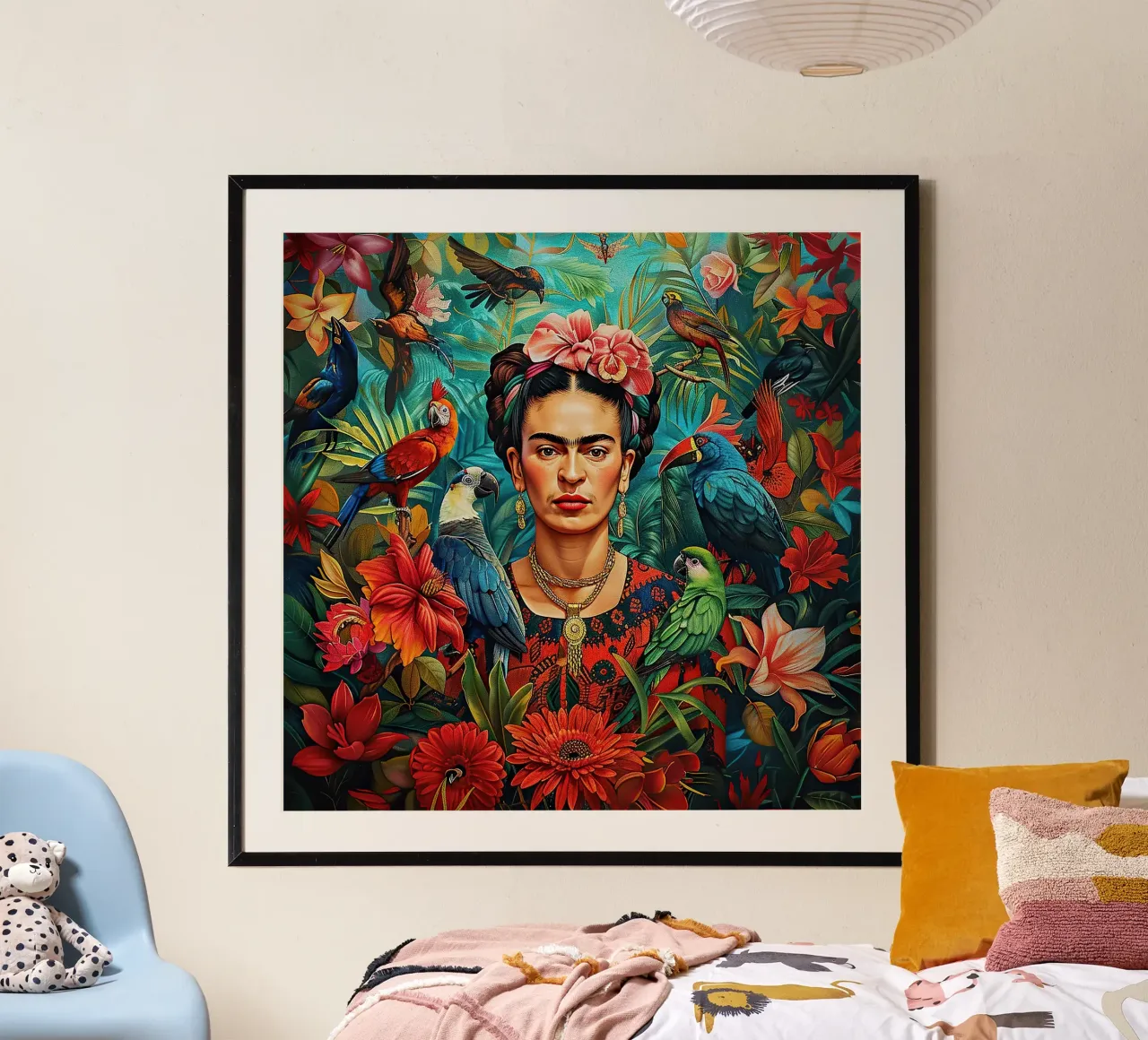 Frida Kahlo "Colors of Courage" carta hahnemühle da Fantasias Florales