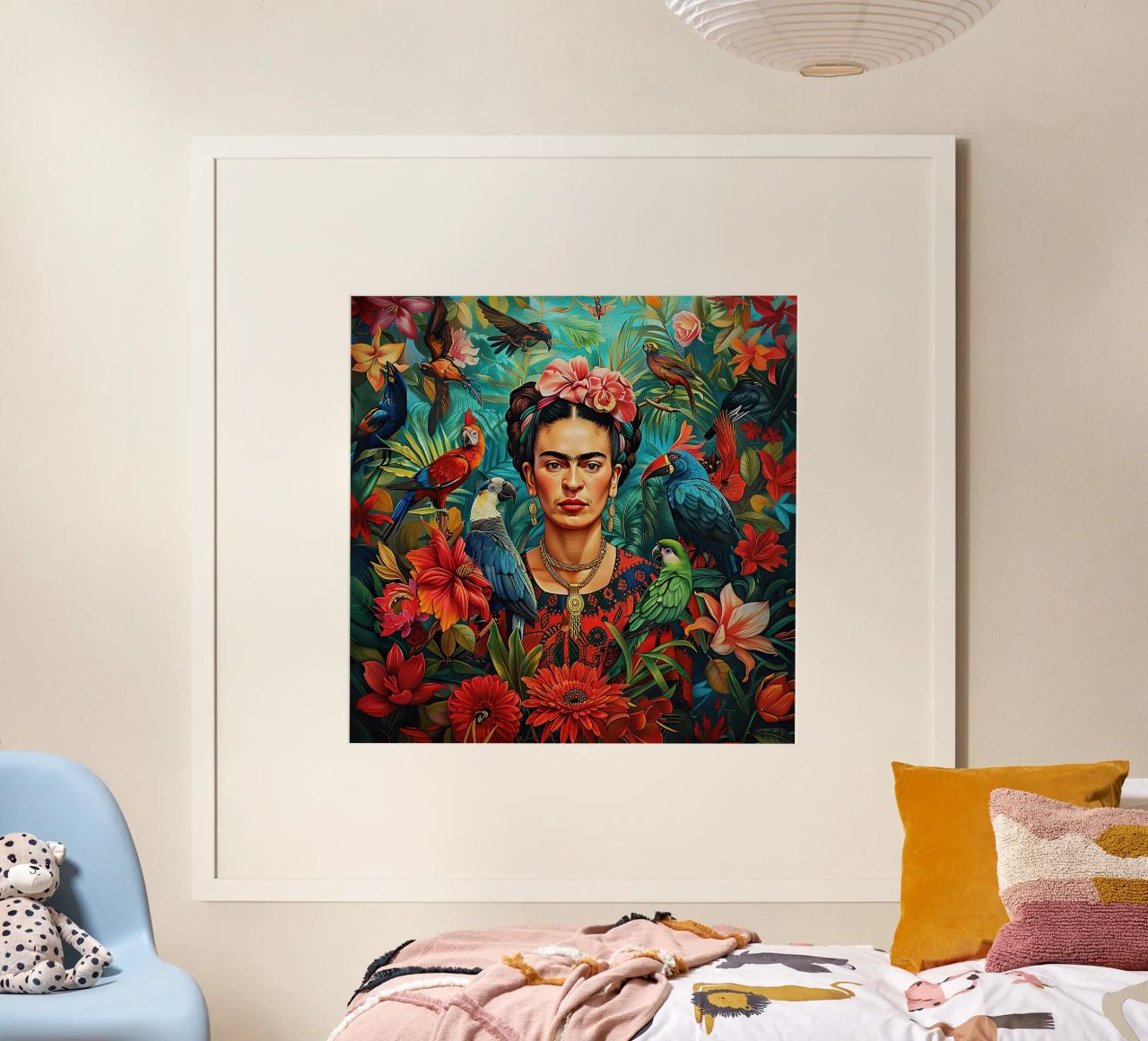 Frida Kahlo "Colors of Courage" poster de Fantasias Florales