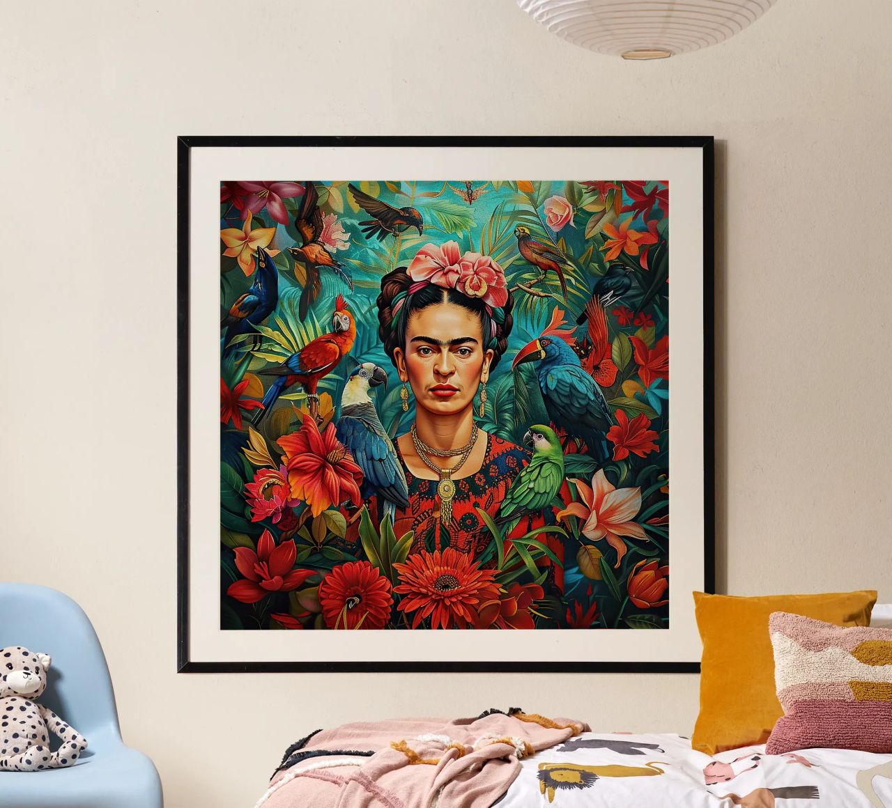 Frida Kahlo "Colors of Courage" poster de Fantasias Florales