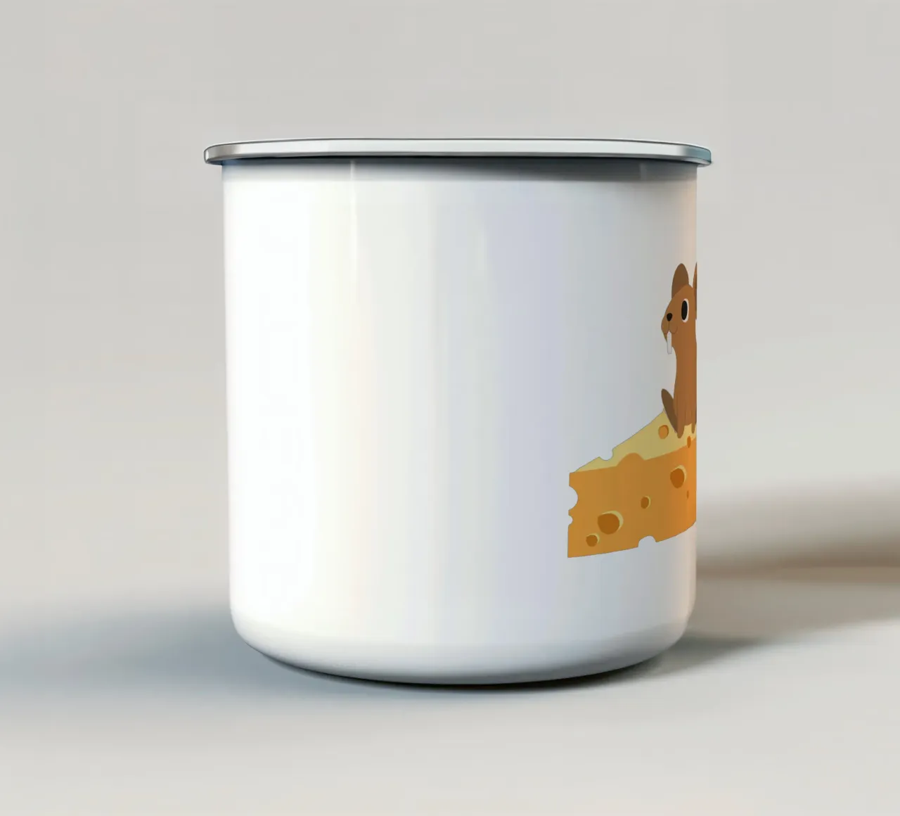 Il topolino sul formaggio tazza in smalto da The Little Animals Club