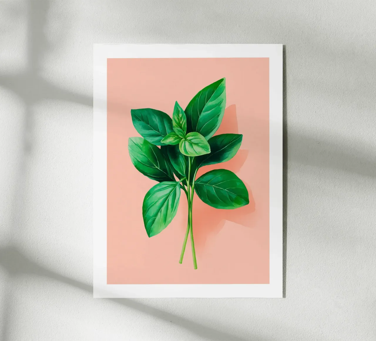 Foglie di basilico fresco plexiglass da Spice & Spoon Studio