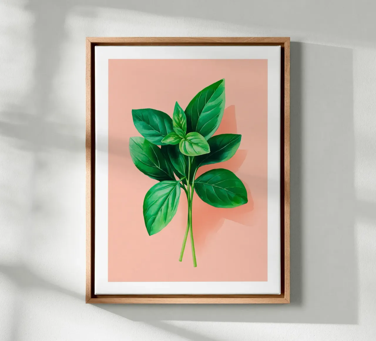 Foglie di basilico fresco tela da Spice & Spoon Studio