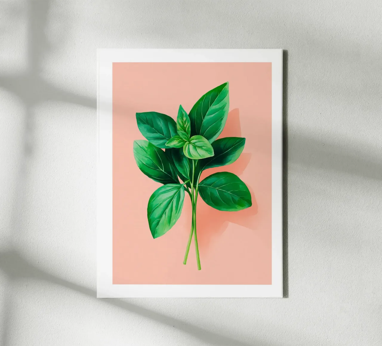 Foglie di basilico fresco tela da Spice & Spoon Studio