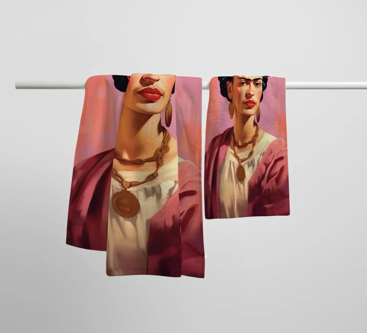 Frida Kahlo "Unyielding Spirit" asciugamano da bagno da Fantasias Florales