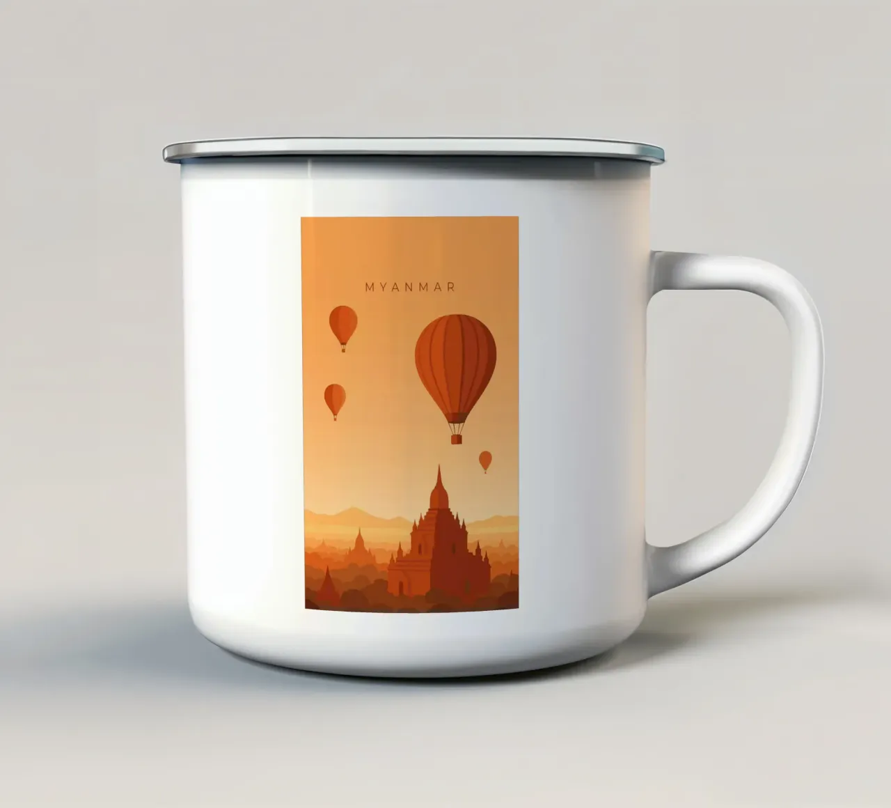 Myanmar tazza in smalto da minimalist designs