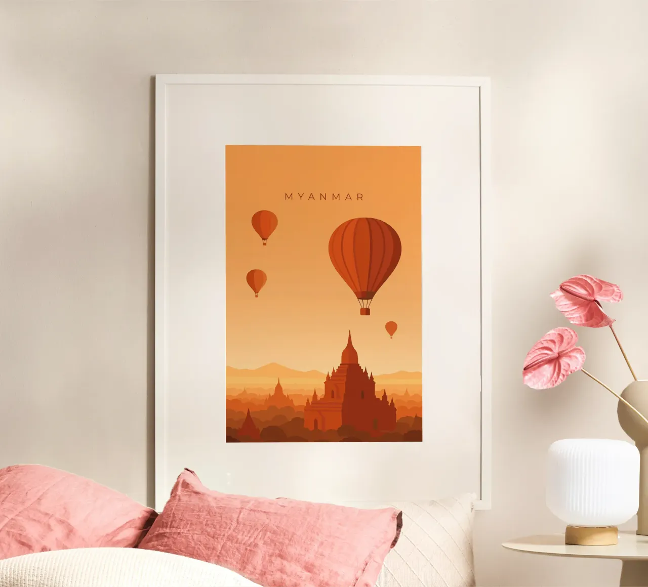 Myanmar poster da minimalist designs